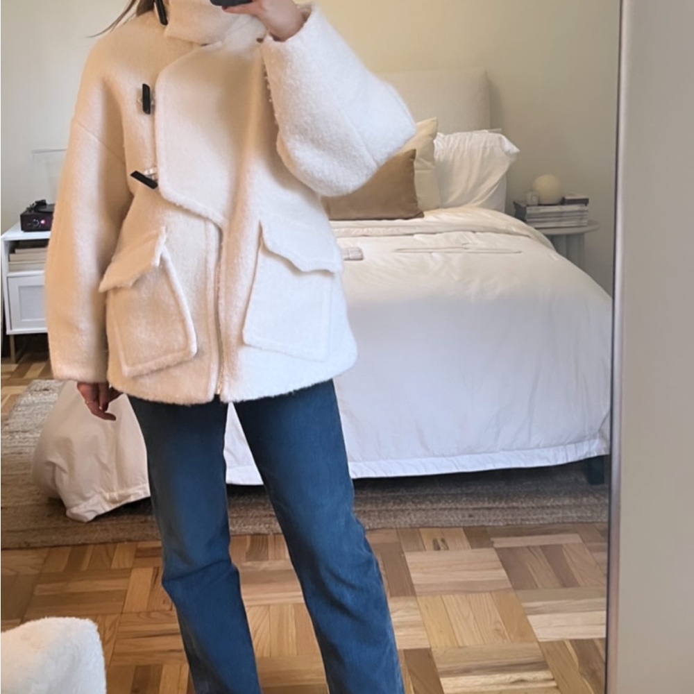 Ganni Cream Teddy Jacket